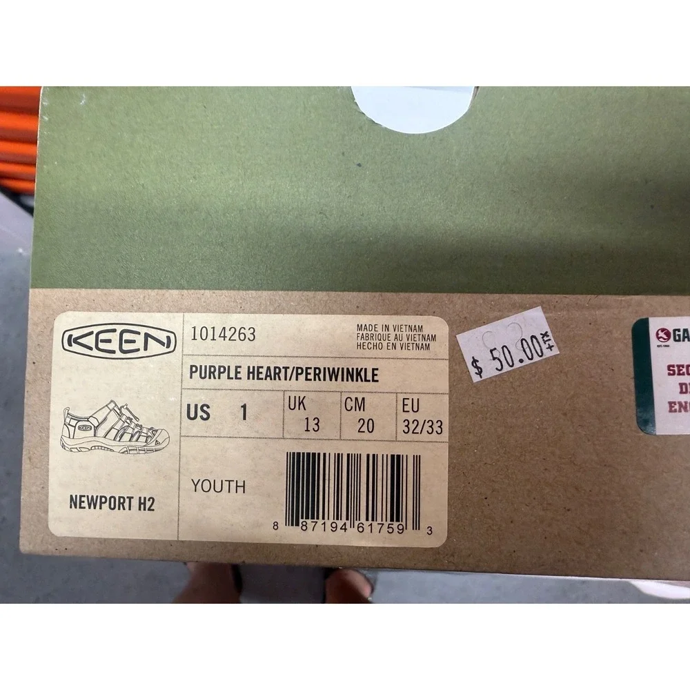 Keen YOUTH Newport H2 Sandals US 1 youth kids Purple PERIWINKLE new